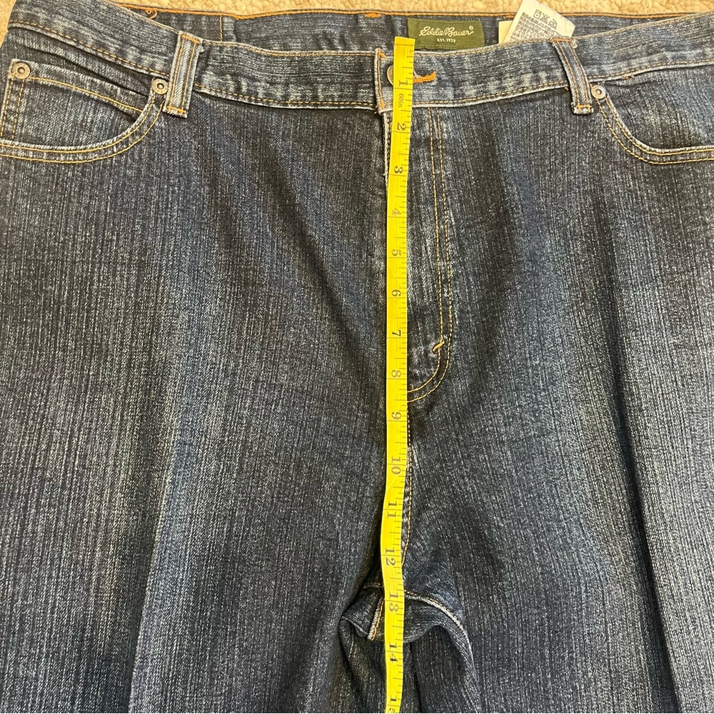 Eddie Bauer size 18 Jeans straight cut like New blue denim - Picture 5 of 11